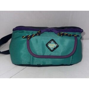 Vintage Sport Zone Fanny Pack Teal Purple 90s Waist Bag Retro Hip Pack